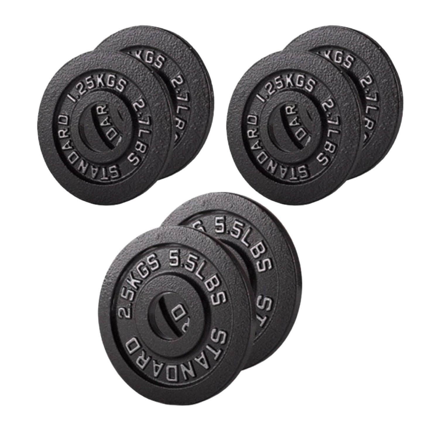 Cast Iron Weight Plates – Premium Strength Training Discs for Home & Commercial Gyms – Singles, Pairs & Full Sets with Optional Barbells