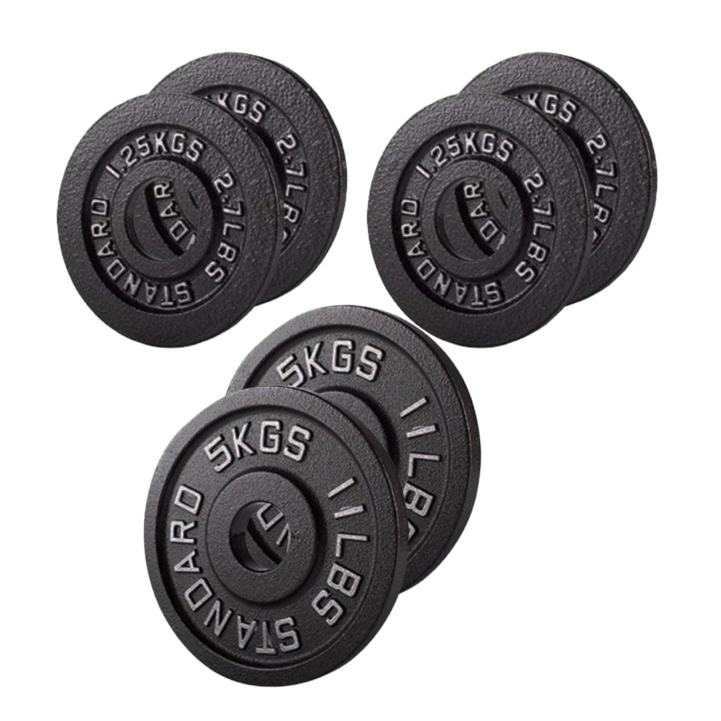 Cast Iron Weight Plates – Premium Strength Training Discs for Home & Commercial Gyms – Singles, Pairs & Full Sets with Optional Barbells