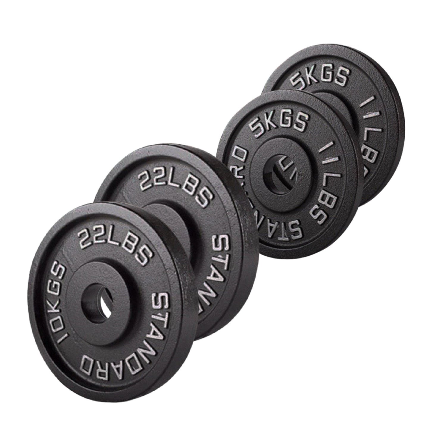 Cast Iron Weight Plates – Premium Strength Training Discs for Home & Commercial Gyms – Singles, Pairs & Full Sets with Optional Barbells