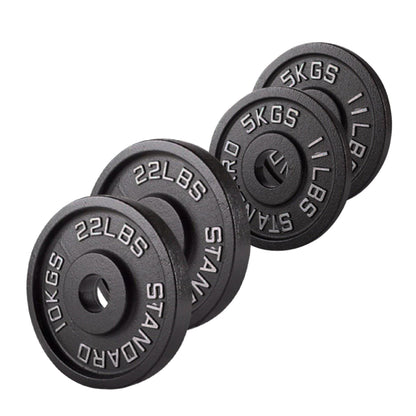 Cast Iron Weight Plates – Premium Strength Training Discs for Home & Commercial Gyms – Singles, Pairs & Full Sets with Optional Barbells