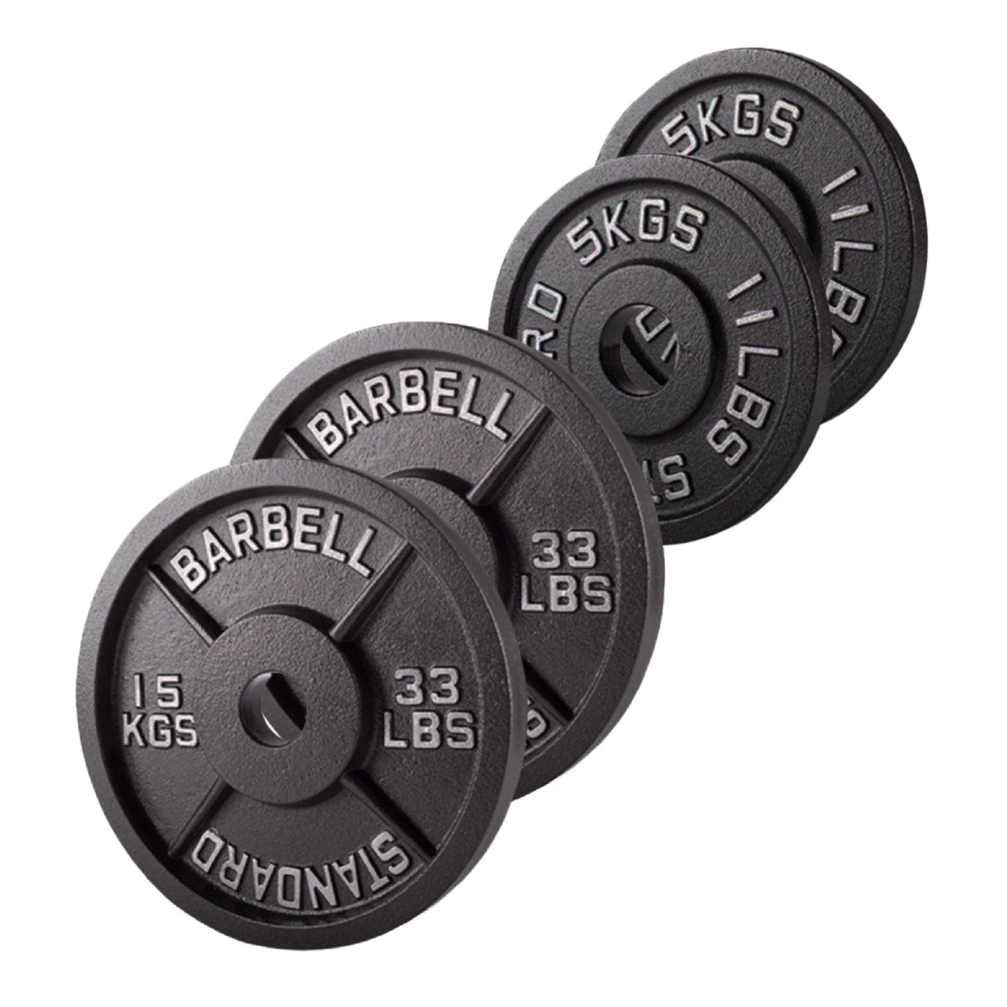 Cast Iron Weight Plates – Premium Strength Training Discs for Home & Commercial Gyms – Singles, Pairs & Full Sets with Optional Barbells