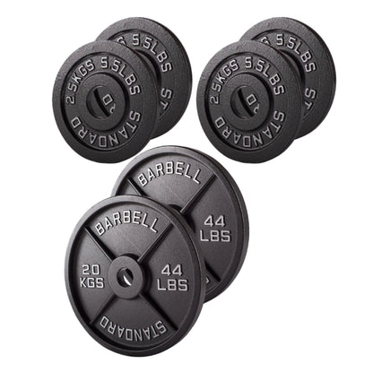 Cast Iron Weight Plates – Premium Strength Training Discs for Home & Commercial Gyms – Singles, Pairs & Full Sets with Optional Barbells