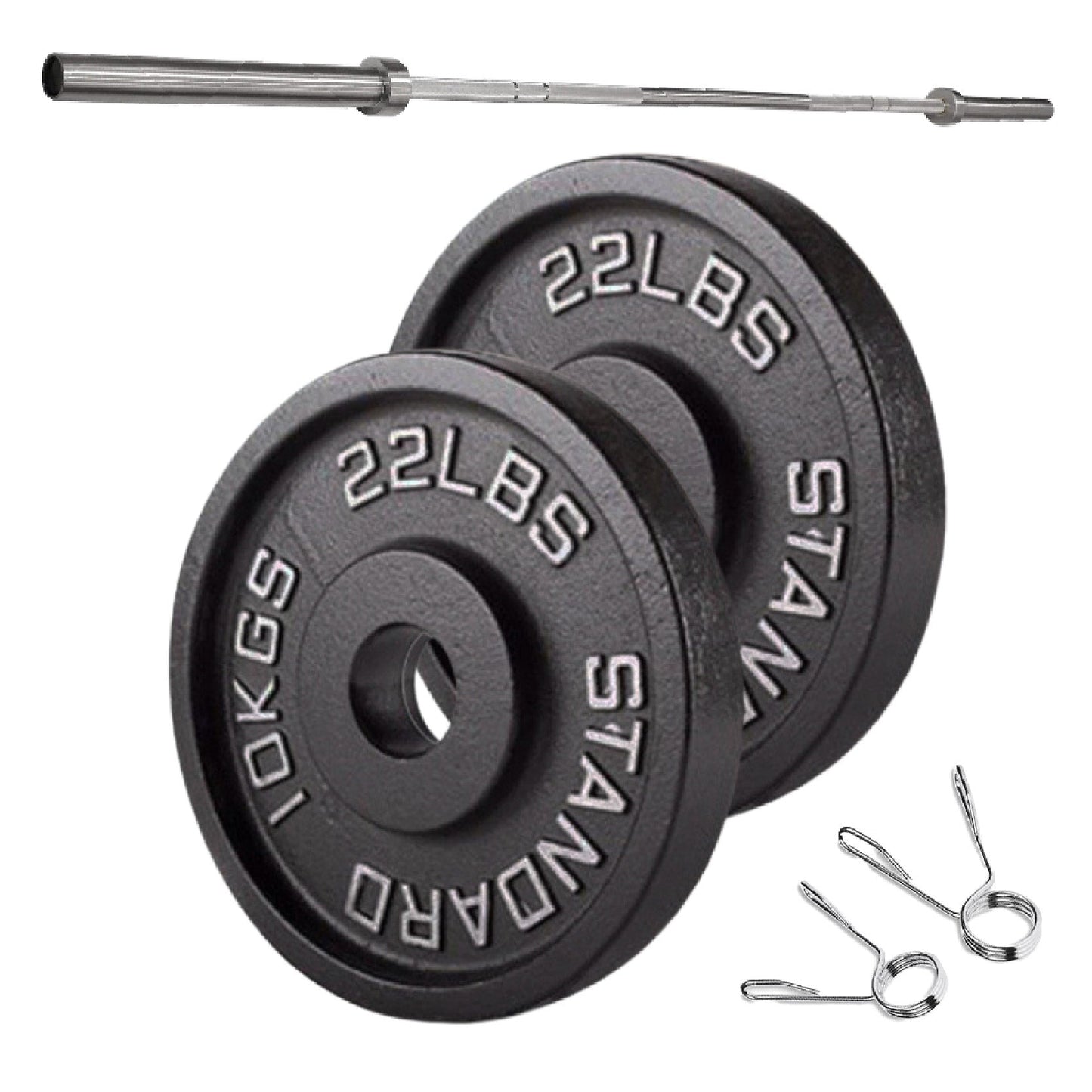 Cast Iron Weight Plates – Premium Strength Training Discs for Home & Commercial Gyms – Singles, Pairs & Full Sets with Optional Barbells