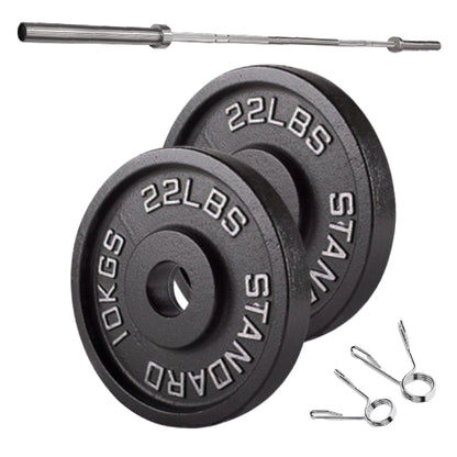 Cast Iron Weight Plates – Premium Strength Training Discs for Home & Commercial Gyms – Singles, Pairs & Full Sets with Optional Barbells