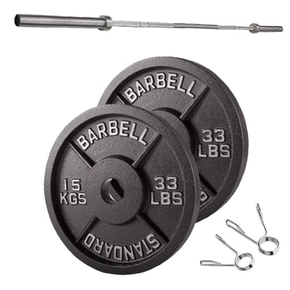 Cast Iron Weight Plates – Premium Strength Training Discs for Home & Commercial Gyms – Singles, Pairs & Full Sets with Optional Barbells
