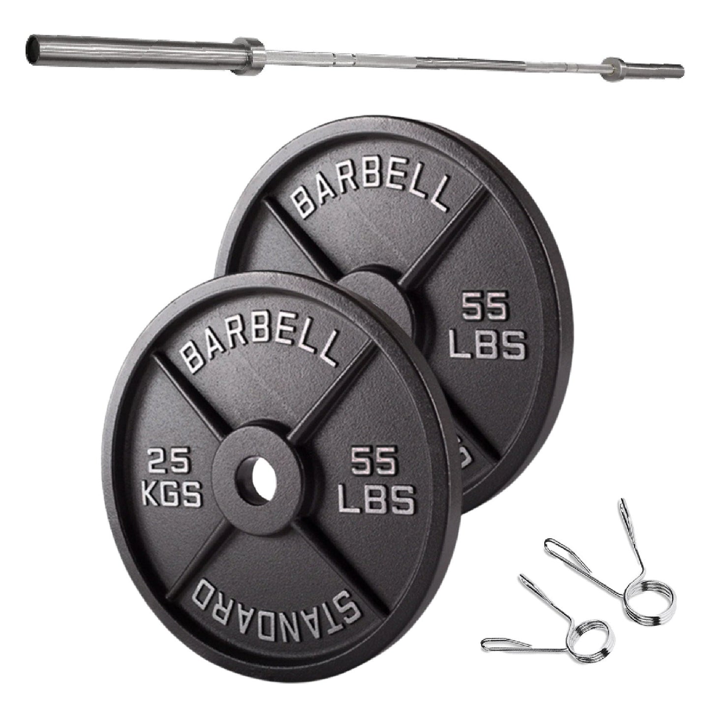 Cast Iron Weight Plates – Premium Strength Training Discs for Home & Commercial Gyms – Singles, Pairs & Full Sets with Optional Barbells