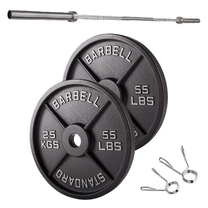 Cast Iron Weight Plates – Premium Strength Training Discs for Home & Commercial Gyms – Singles, Pairs & Full Sets with Optional Barbells