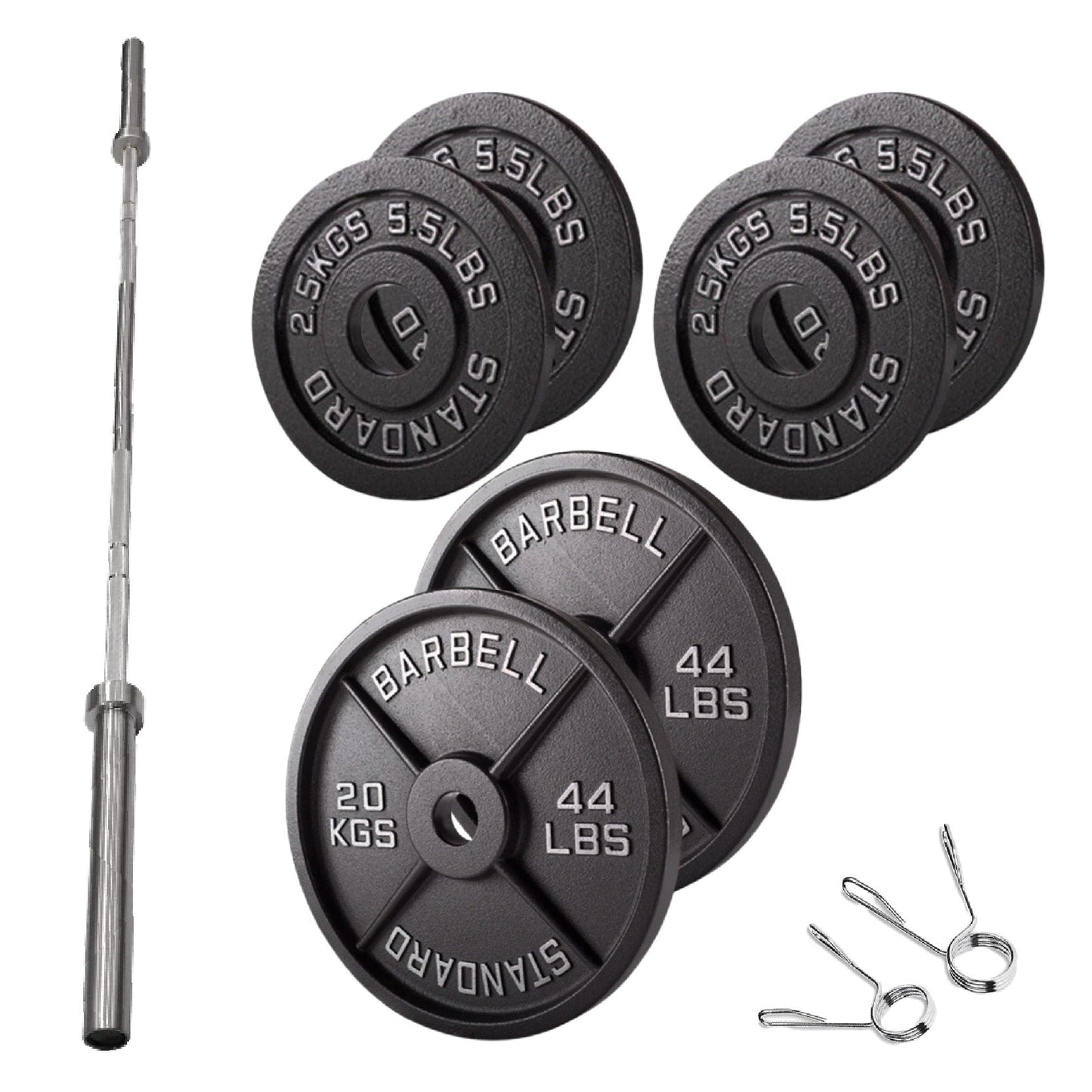 Cast Iron Weight Plates – Premium Strength Training Discs for Home & Commercial Gyms – Singles, Pairs & Full Sets with Optional Barbells