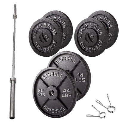 Cast Iron Weight Plates – Premium Strength Training Discs for Home & Commercial Gyms – Singles, Pairs & Full Sets with Optional Barbells