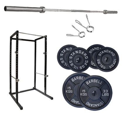 G100 Heavy-Duty Power Rack – Reinforced Steel Squat Cage with Pull-Up Bar & Adjustable Positions for Squats & Bench Press
