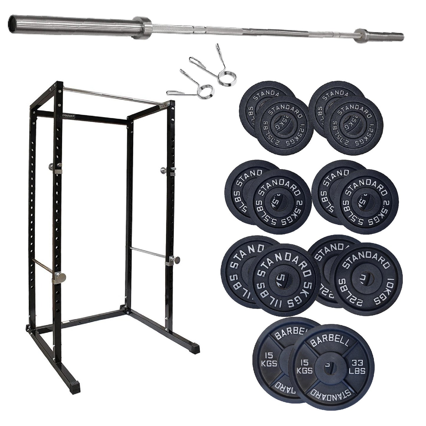 G100 Heavy-Duty Power Rack – Reinforced Steel Squat Cage with Pull-Up Bar & Adjustable Positions for Squats & Bench Press