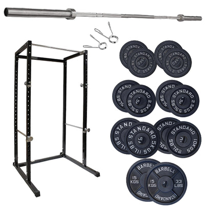 G100 Heavy-Duty Power Rack – Reinforced Steel Squat Cage with Pull-Up Bar & Adjustable Positions for Squats & Bench Press
