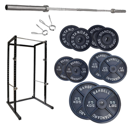 G100 Heavy-Duty Power Rack – Reinforced Steel Squat Cage with Pull-Up Bar & Adjustable Positions for Squats & Bench Press