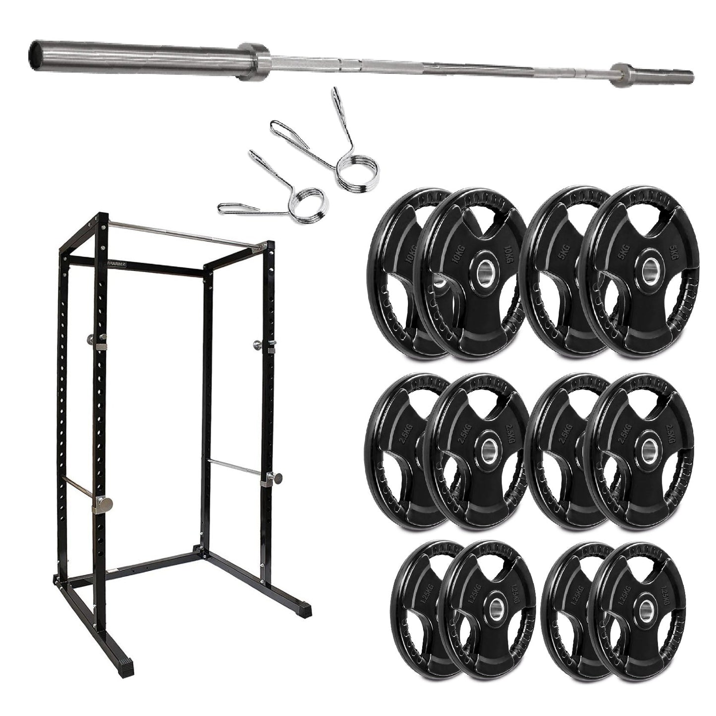 G100 Heavy-Duty Power Rack – Reinforced Steel Squat Cage with Pull-Up Bar & Adjustable Positions for Squats & Bench Press