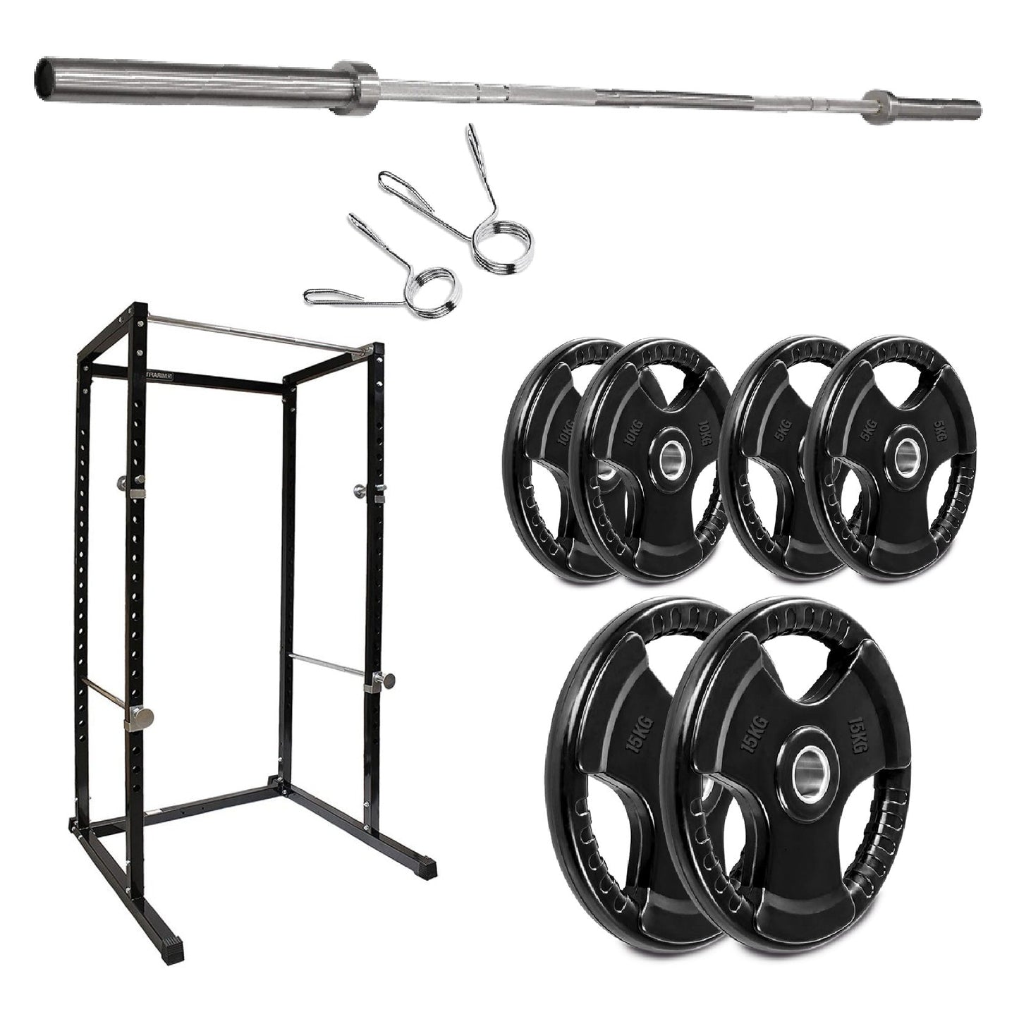 G100 Heavy-Duty Power Rack – Reinforced Steel Squat Cage with Pull-Up Bar & Adjustable Positions for Squats & Bench Press