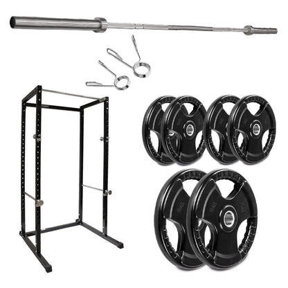 G100 Heavy-Duty Power Rack – Reinforced Steel Squat Cage with Pull-Up Bar & Adjustable Positions for Squats & Bench Press