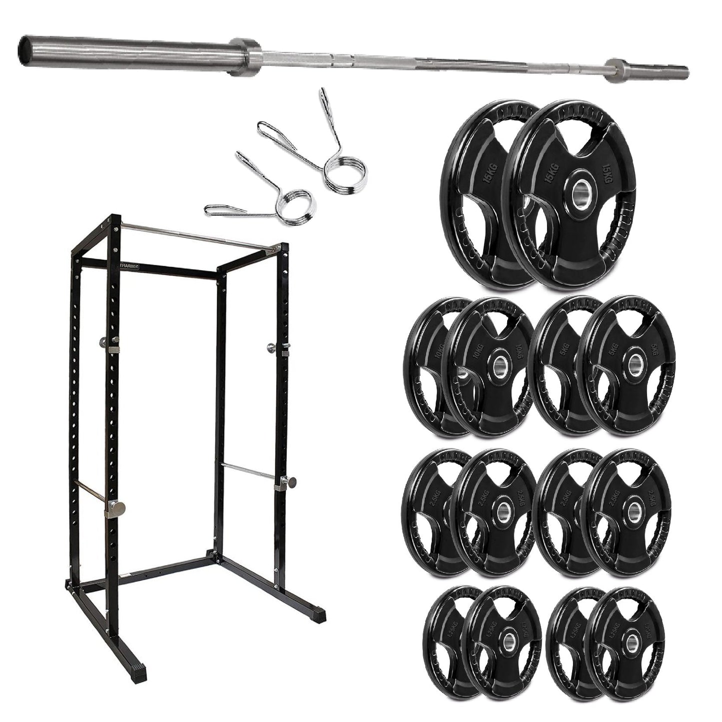 G100 Heavy-Duty Power Rack – Reinforced Steel Squat Cage with Pull-Up Bar & Adjustable Positions for Squats & Bench Press