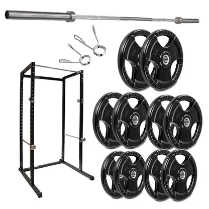G100 Heavy-Duty Power Rack – Reinforced Steel Squat Cage with Pull-Up Bar & Adjustable Positions for Squats & Bench Press