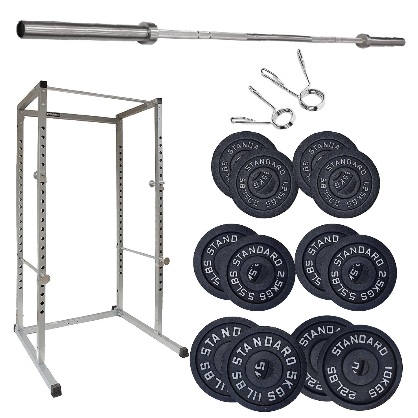 G100 Heavy-Duty Power Rack – Reinforced Steel Squat Cage with Pull-Up Bar & Adjustable Positions for Squats & Bench Press