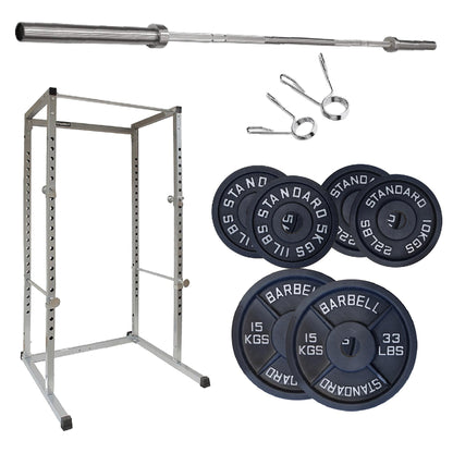 G100 Heavy-Duty Power Rack – Reinforced Steel Squat Cage with Pull-Up Bar & Adjustable Positions for Squats & Bench Press