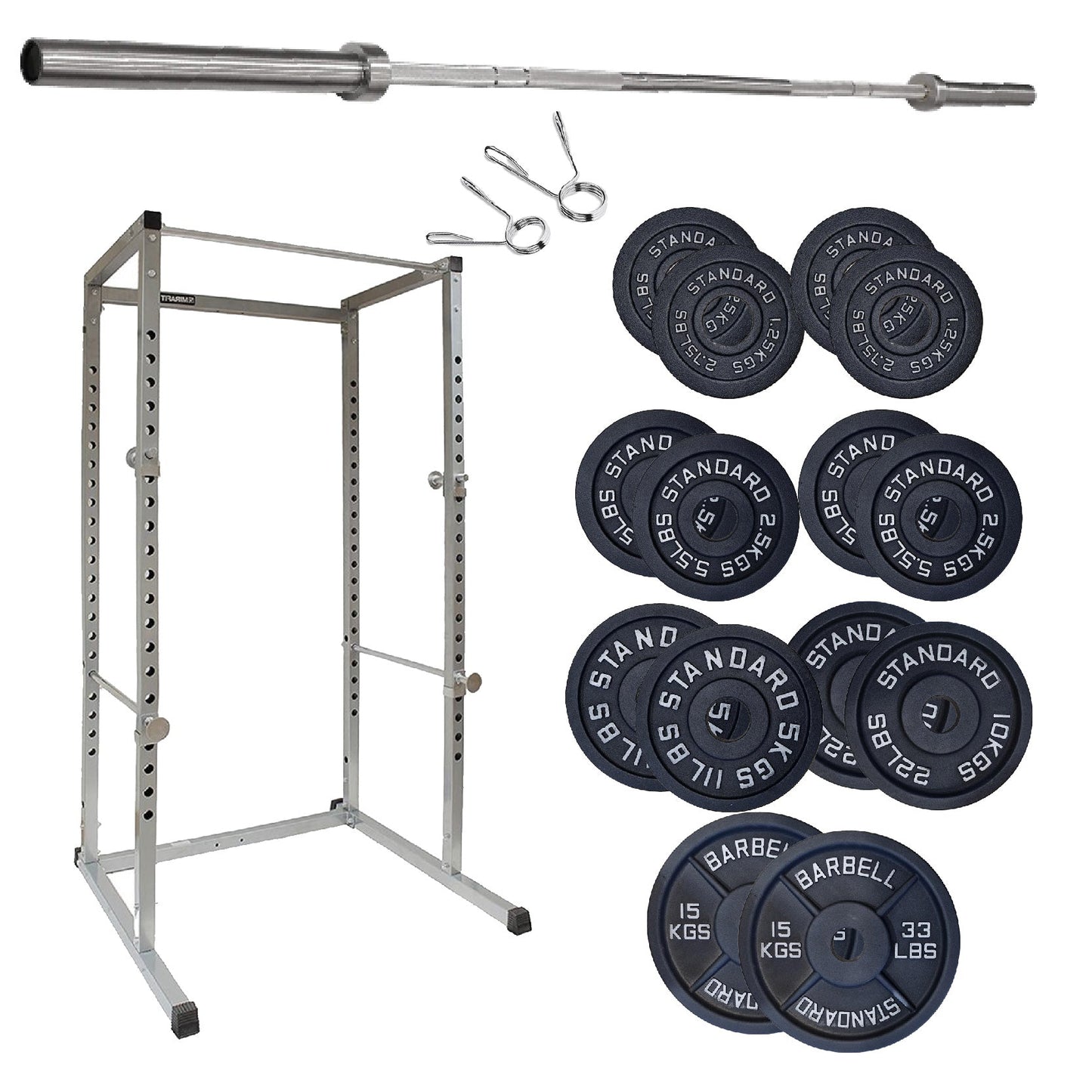 G100 Heavy-Duty Power Rack – Reinforced Steel Squat Cage with Pull-Up Bar & Adjustable Positions for Squats & Bench Press