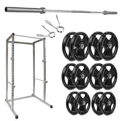 G100 Heavy-Duty Power Rack – Reinforced Steel Squat Cage with Pull-Up Bar & Adjustable Positions for Squats & Bench Press