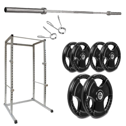 G100 Heavy-Duty Power Rack – Reinforced Steel Squat Cage with Pull-Up Bar & Adjustable Positions for Squats & Bench Press