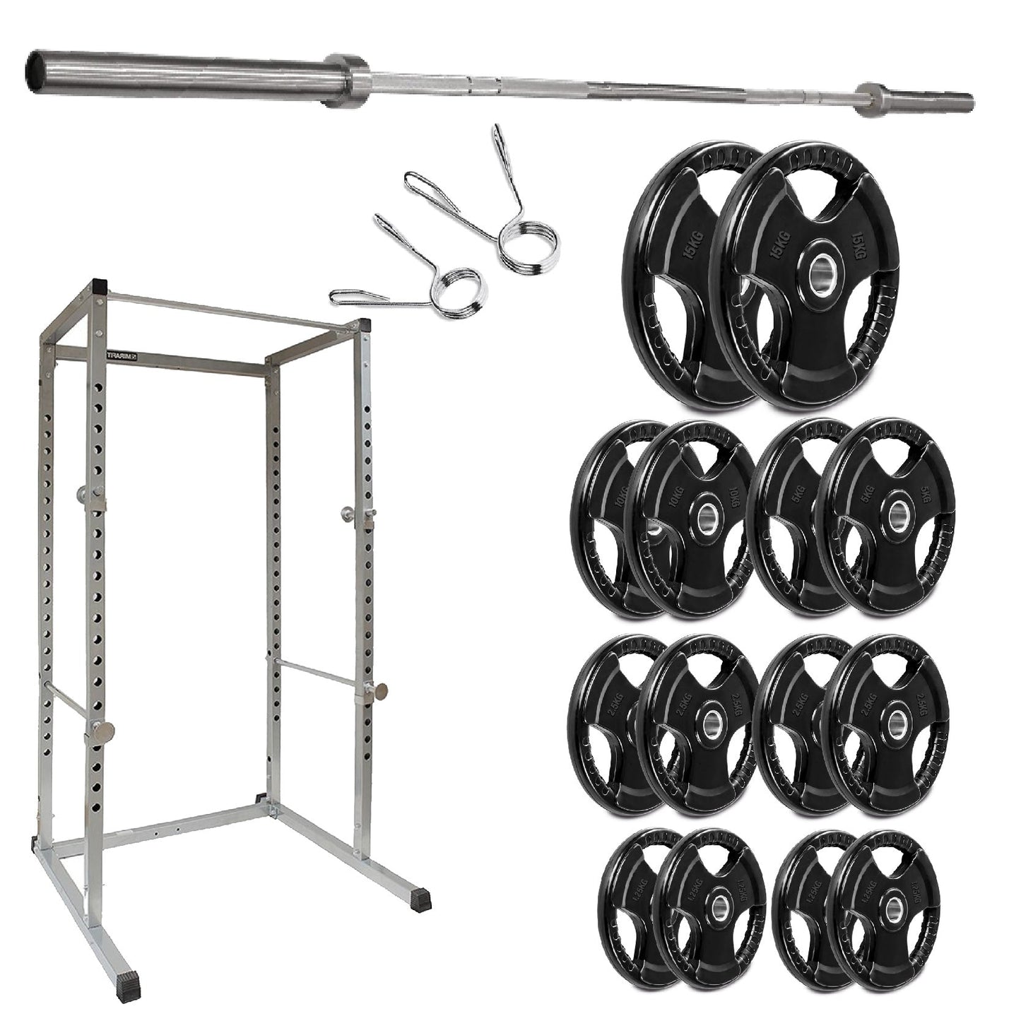 G100 Heavy-Duty Power Rack – Reinforced Steel Squat Cage with Pull-Up Bar & Adjustable Positions for Squats & Bench Press