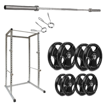 G100 Heavy-Duty Power Rack – Reinforced Steel Squat Cage with Pull-Up Bar & Adjustable Positions for Squats & Bench Press