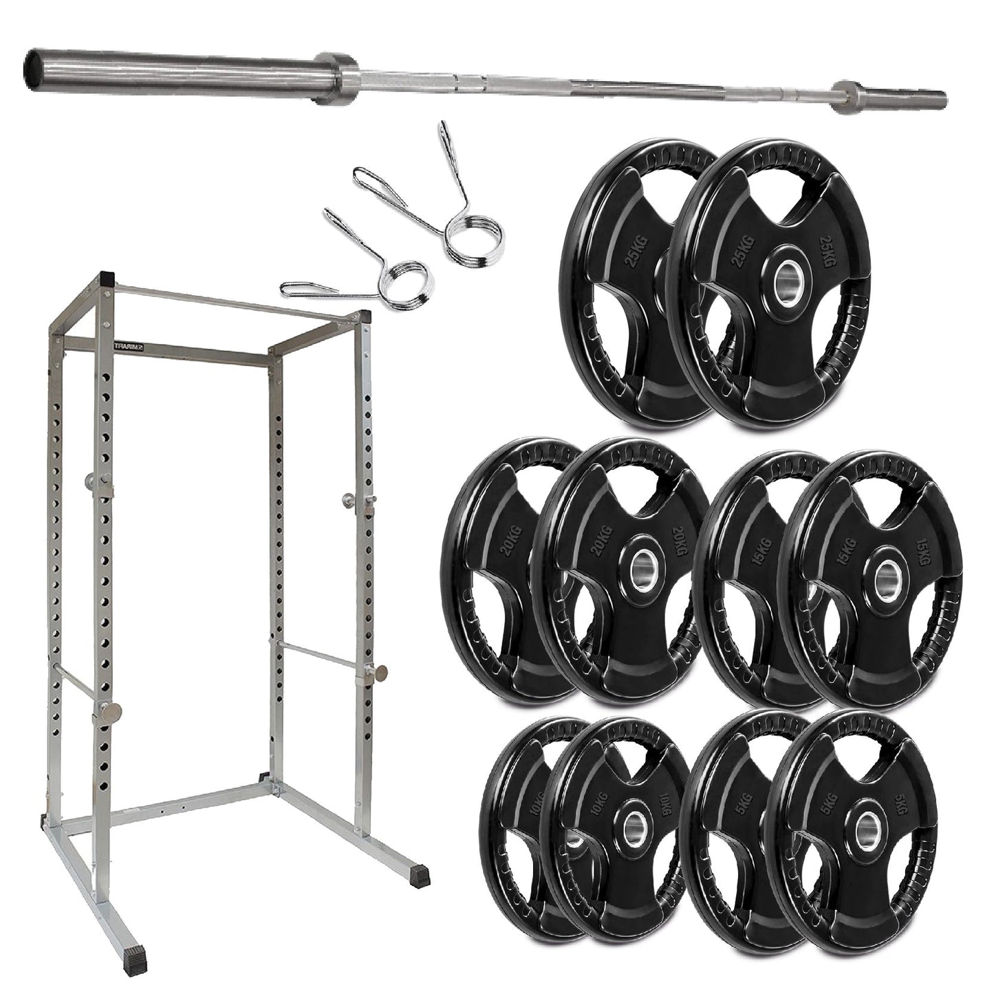 G100 Heavy-Duty Power Rack – Reinforced Steel Squat Cage with Pull-Up Bar & Adjustable Positions for Squats & Bench Press