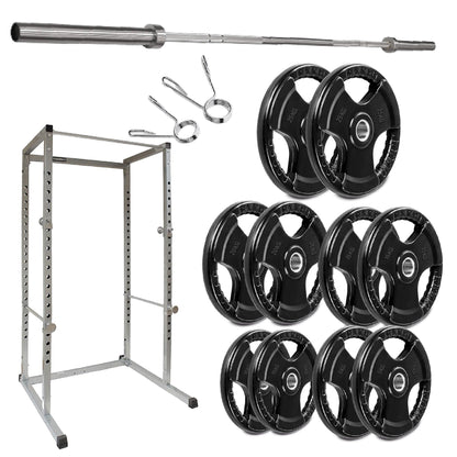 G100 Heavy-Duty Power Rack – Reinforced Steel Squat Cage with Pull-Up Bar & Adjustable Positions for Squats & Bench Press