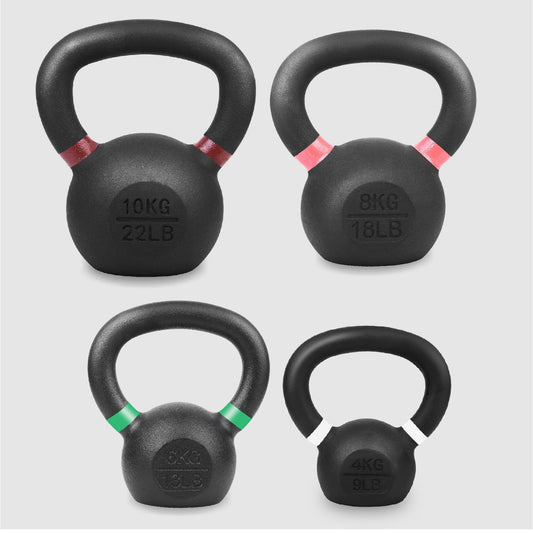 Cast Iron Kettlebells – Solid Build with Smooth Wide Handles – Multiple Weights for Home Gyms & Fitness Centres