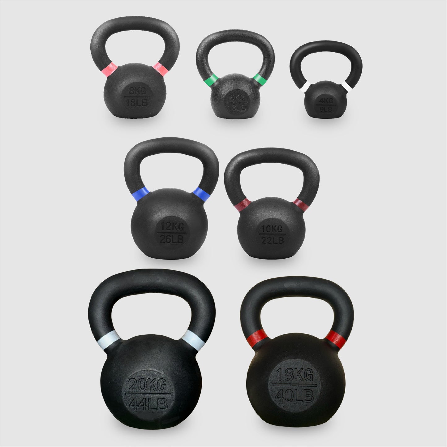 Cast Iron Kettlebells – Solid Build with Smooth Wide Handles – Multiple Weights for Home Gyms & Fitness Centres