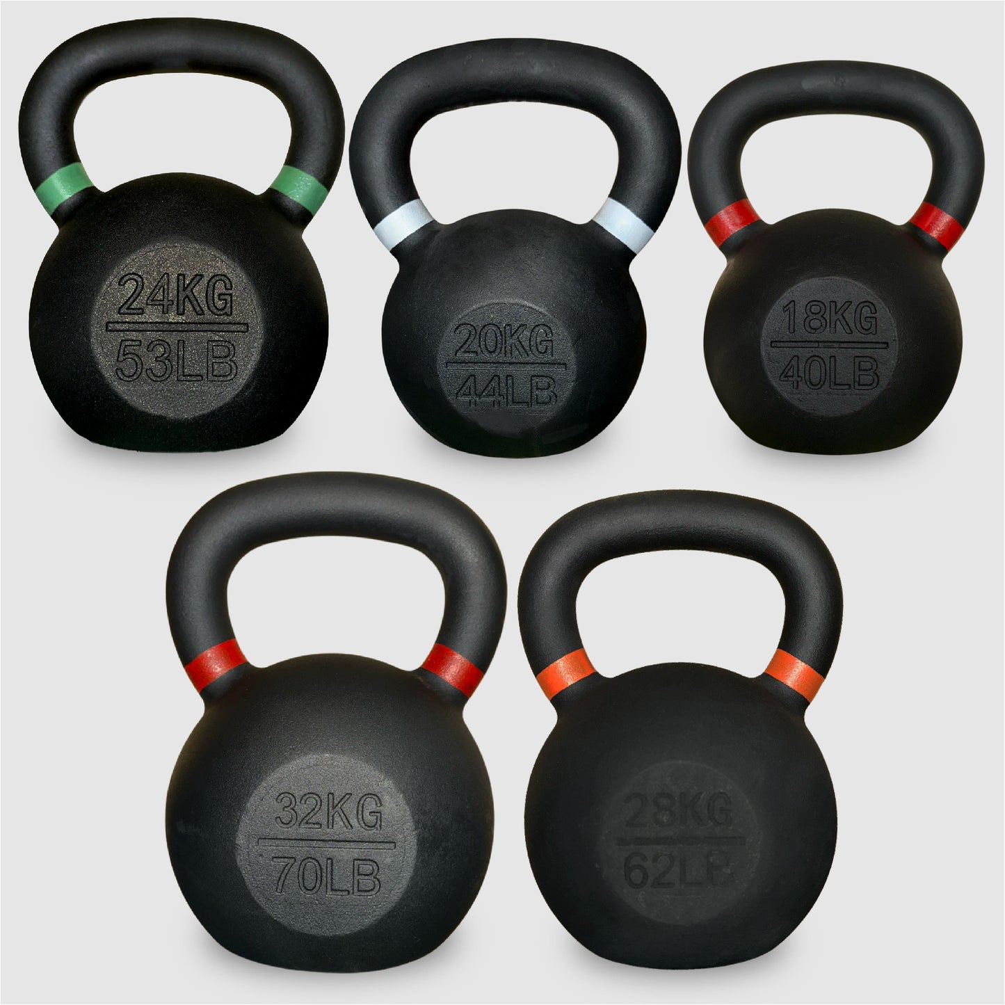 Cast Iron Kettlebells – Solid Build with Smooth Wide Handles – Multiple Weights for Home Gyms & Fitness Centres