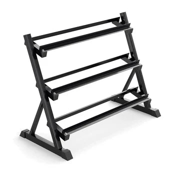 Round Hex Dumbbells Pair with Racks