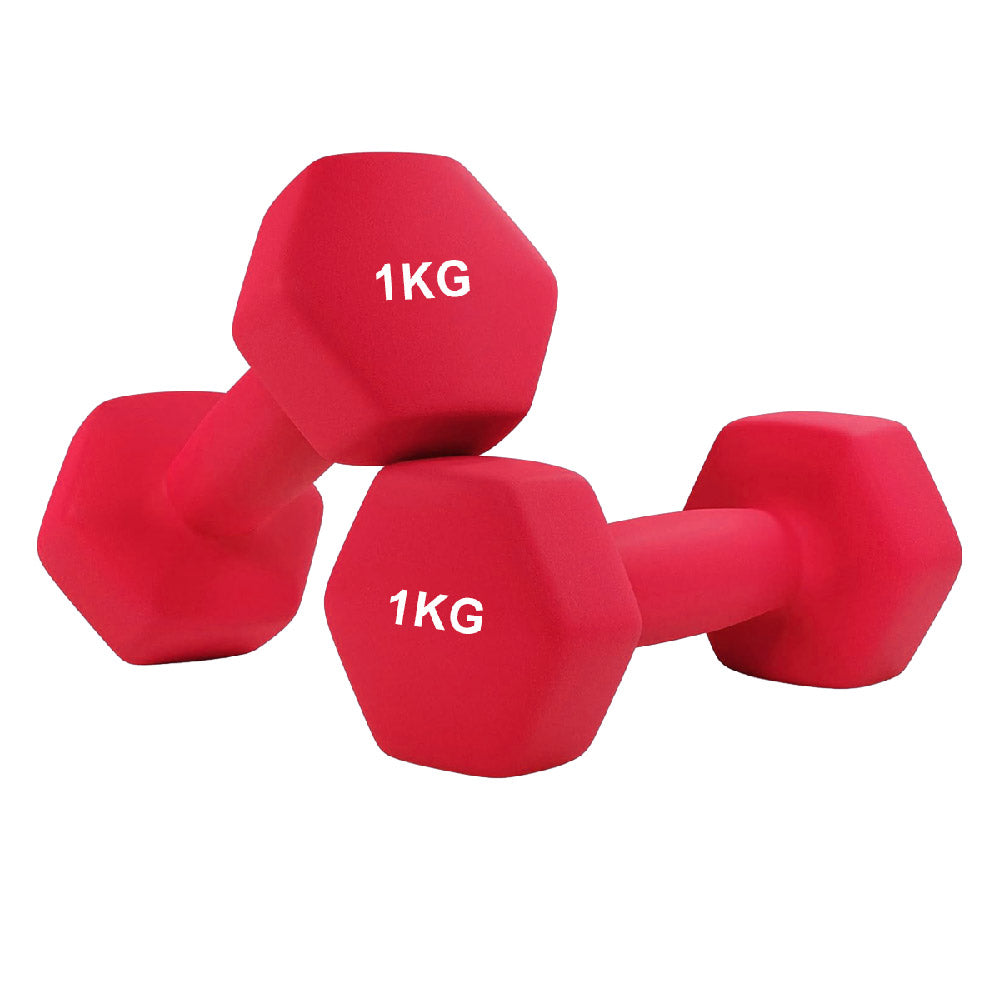 Anti-Roll Neoprene Dumbbells – Hex Design, Soft Grip, Non-Slip Hand Weights for Home Workouts – Multiple Sizes