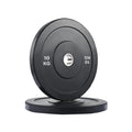 Black weight plate with '10 KG' marking on a white background
