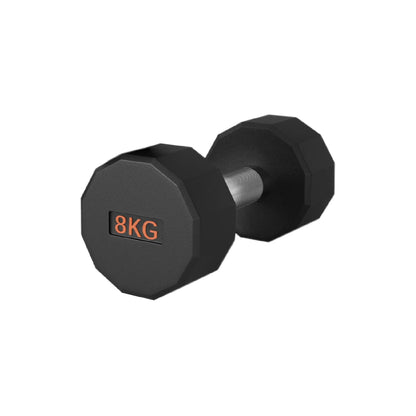 Premium Round Hex Dumbbells – Rubber-Coated, Knurled Grip, Anti-Roll Design – Singles, Pairs, Sets & Optional Rack