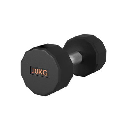 Premium Round Hex Dumbbells – Rubber-Coated, Knurled Grip, Anti-Roll Design – Singles, Pairs, Sets & Optional Rack