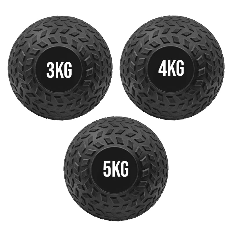 Treaded Slam Balls – No-Bounce Rubber Medicine Balls with Textured Grip for Strength, Core & MMA Training