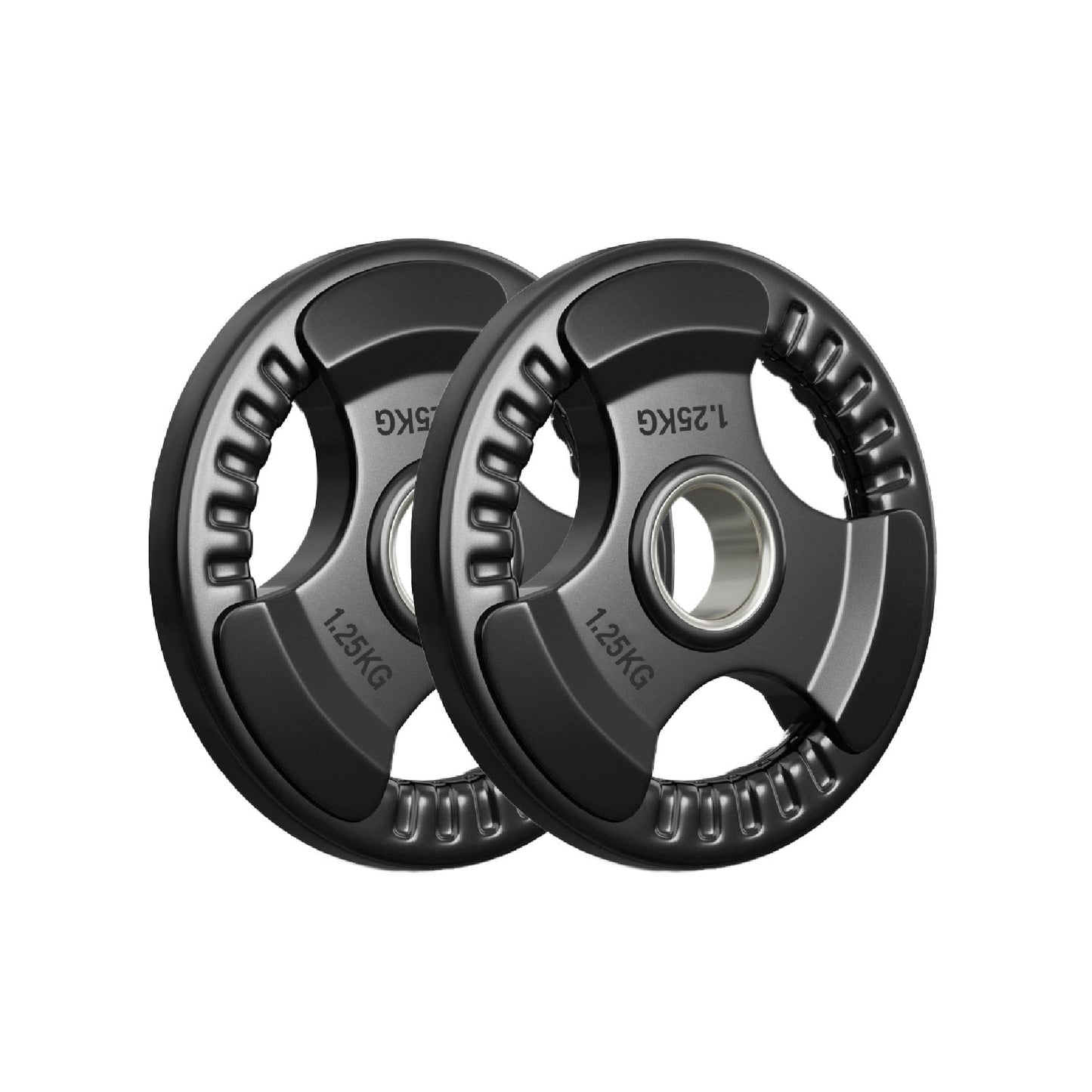Tri-Grip Olympic Weight Plates – 2'' Rubber-Coated Cast Iron, Premium Quality for Home & Commercial Gyms