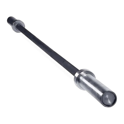 Metal rod with cylindrical ends on a white background