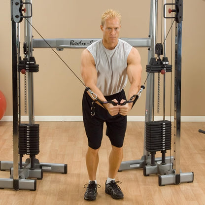 Cable Machine Attachments Set – Chrome Bars, Textured Handles & Adjustable Leg Cuff for Full-Body Strength Training in Home Gym