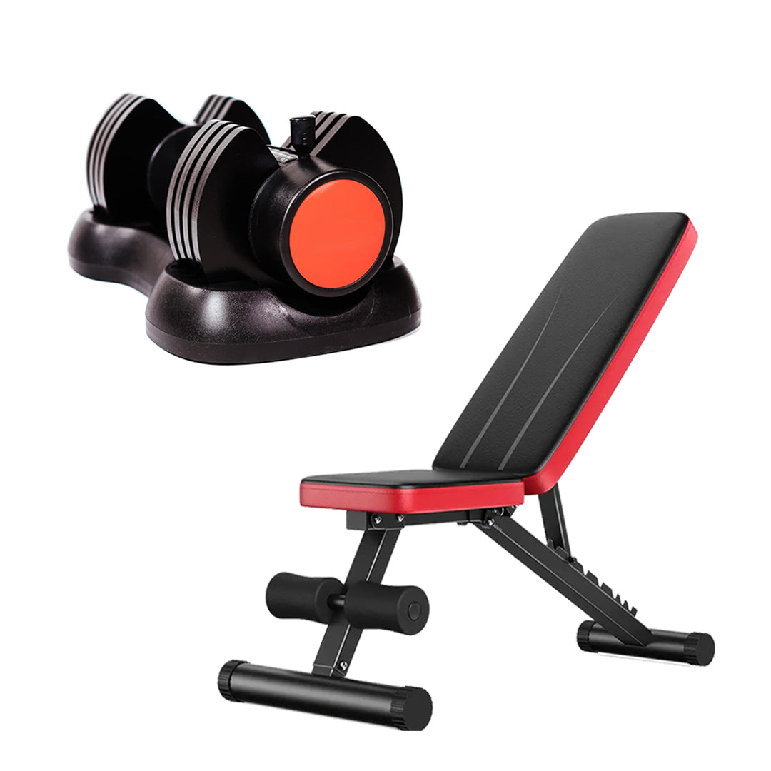 12.5kg Adjustable Dumbbell – 5-in-1 Weight Set | 2.5kg to 12.5kg Rubber-Coated Dumbbells Pair with Safety Lock | Home Gym Strength Training for Men & Women