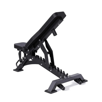Tri Leg Commercial Weight Bench – Fully Adjustable Flat, Incline, Decline FID Bench with Nonslip Cushions, 1300lbs Capacity Heavy-Duty Utility Bench for Full Body Gym Training