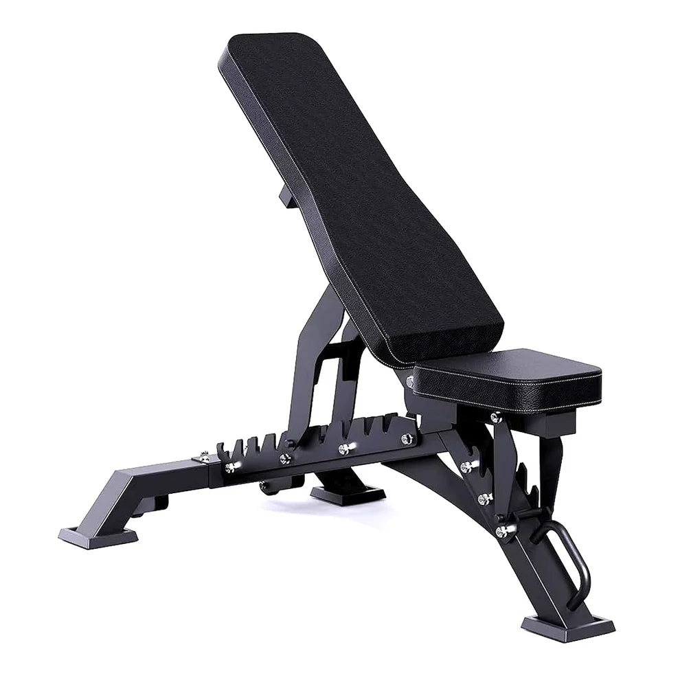 Tri Leg Commercial Weight Bench – Fully Adjustable Flat, Incline, Decline FID Bench with Nonslip Cushions, 1300lbs Capacity Heavy-Duty Utility Bench for Full Body Gym Training