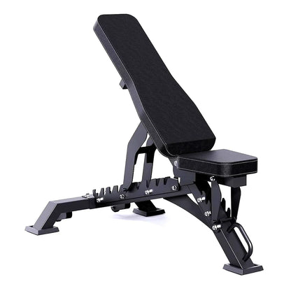 Tri Leg Commercial Weight Bench – Fully Adjustable Flat, Incline, Decline FID Bench with Nonslip Cushions, 1300lbs Capacity Heavy-Duty Utility Bench for Full Body Gym Training