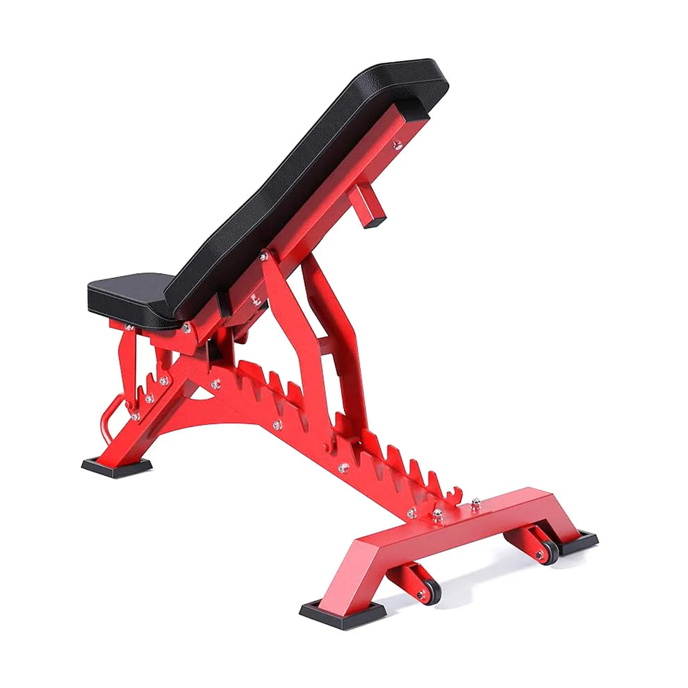 Tri Leg Commercial Weight Bench – Fully Adjustable Flat, Incline, Decline FID Bench with Nonslip Cushions, 1300lbs Capacity Heavy-Duty Utility Bench for Full Body Gym Training