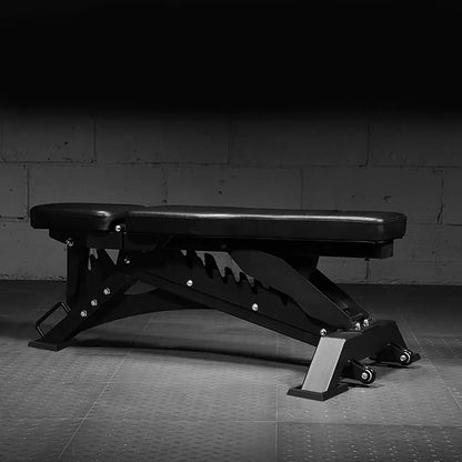 Tri Leg Commercial Weight Bench – Fully Adjustable Flat, Incline, Decline FID Bench with Nonslip Cushions, 1300lbs Capacity Heavy-Duty Utility Bench for Full Body Gym Training