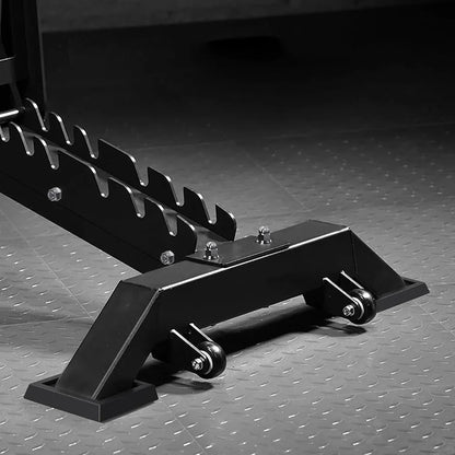 Tri Leg Commercial Weight Bench – Fully Adjustable Flat, Incline, Decline FID Bench with Nonslip Cushions, 1300lbs Capacity Heavy-Duty Utility Bench for Full Body Gym Training
